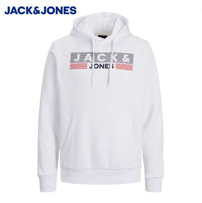 Jack & Jones Corp Logo White Hoodie White