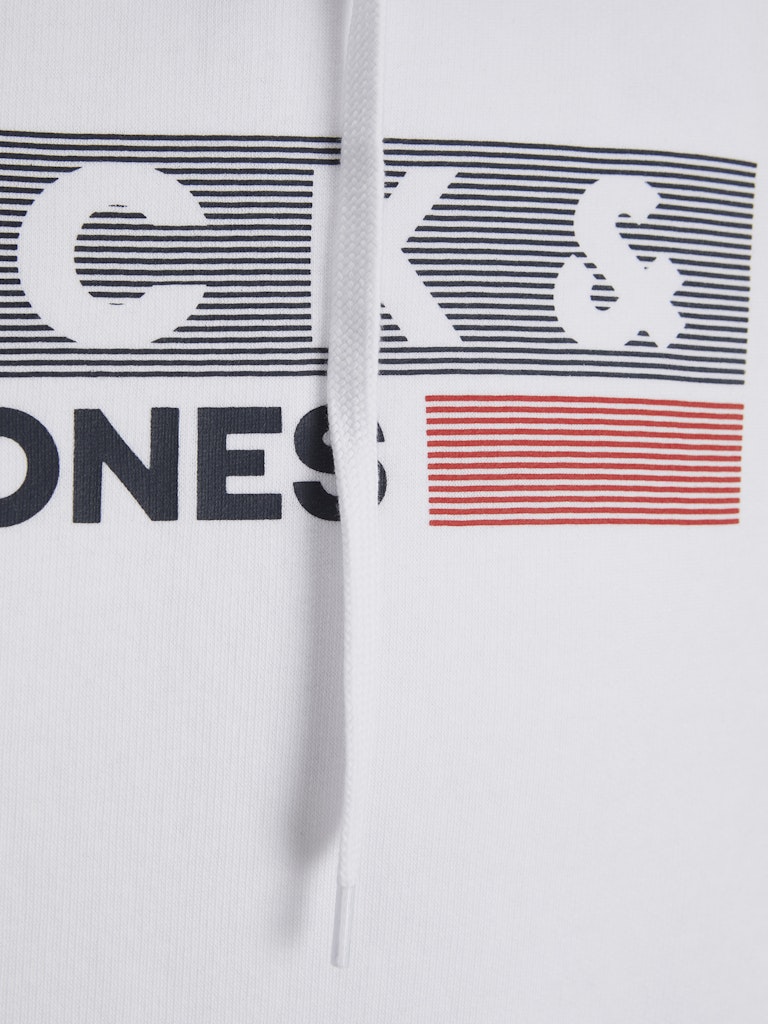 Jack & Jones Corp Logo White Hoodie White