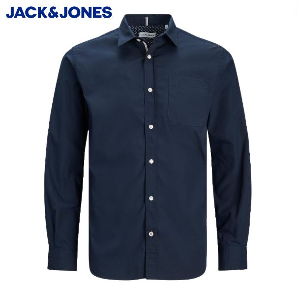 Jack & Jones Ditsy Navy Detail Shirt Navy