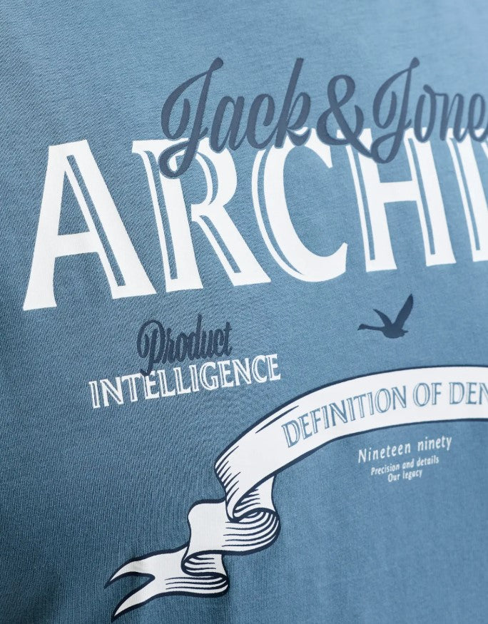 Jack & Jones Dover Logo Blue T-Shirt Blue