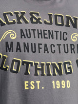 Jack & Jones E-Logo Castlerock T-Shirt Grey