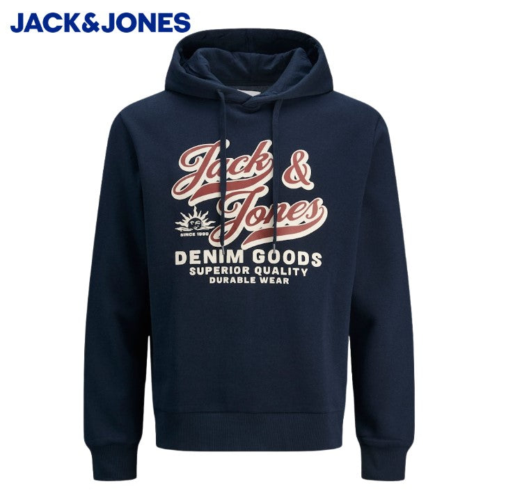 Jack & Jones E Logo Sky Captain Hoodie Navy
