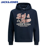 Jack & Jones E Logo Sky Captain Hoodie Navy