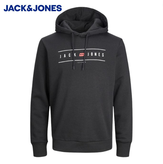Jack & Jones Elliot Logo Black Hoodie Black