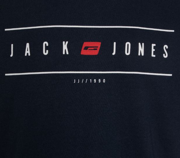 Jack & Jones Elliot Logo Navy Tee Navy