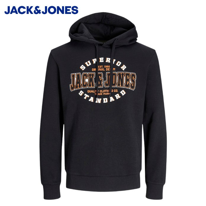 Jack & Jones Elogo Black Hoodie Black