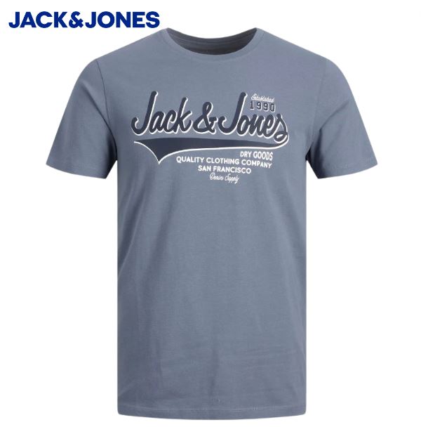 Jack & Jones Elogo Flint Stone Tee Grey
