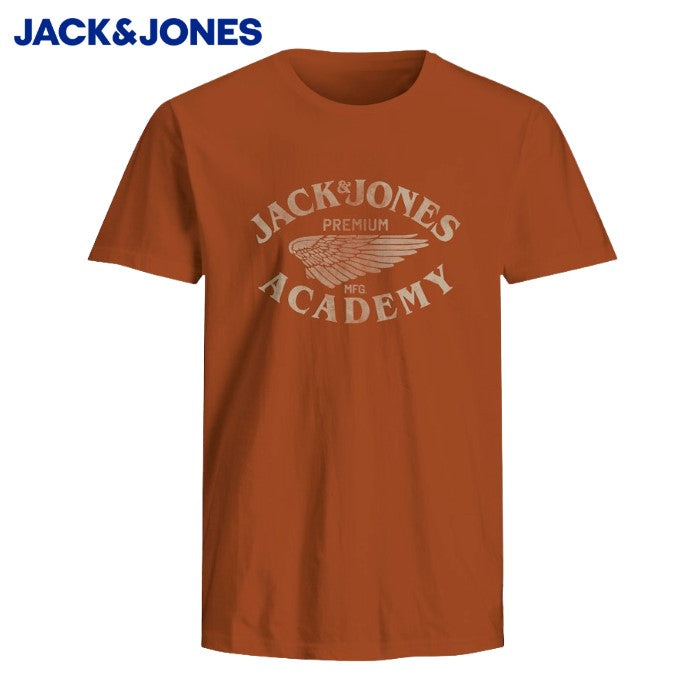 Jack & Jones Freddy Brown Logo T-Shirt Brown