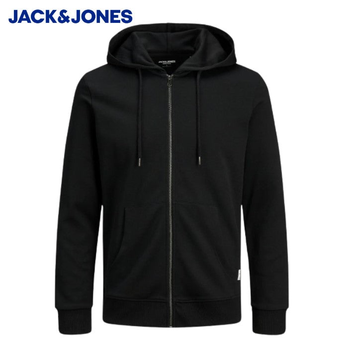 Jack & Jones Full Zip Black Sweat Hoody Black