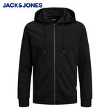 Jack & Jones Full Zip Black Sweat Hoody Black