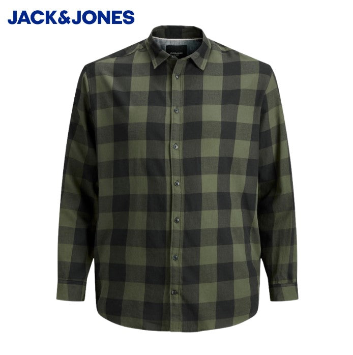 Jack & Jones Gingham Check Dusty Olive Green