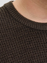 Jack & Jones Global Crew Neck Brown Knit Brown