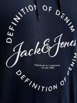 Jack & Jones Grayson Logo Navy Hoodie Navy