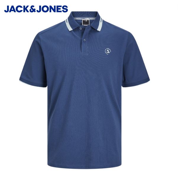 Jack & Jones Hass Logo Ensign Blue Polo Blue