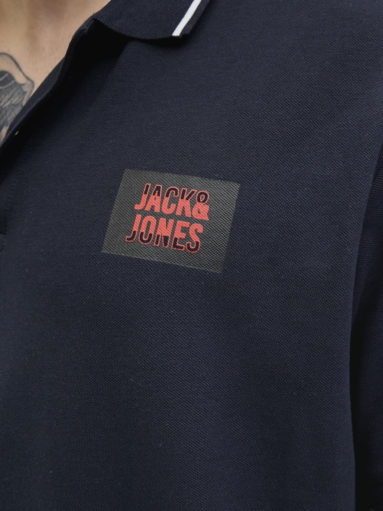 Jack & Jones Hudson Logo Polo Shirt Navy
