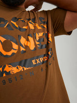 Jack & Jones Hunter Brown Crew Neck Tee Brown