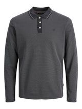 Jack & Jones Irwin Long Sleeve Grey Polo Grey