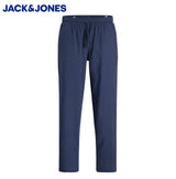 Jack & Jones Kane Linen Mix Navy Joggers Navy