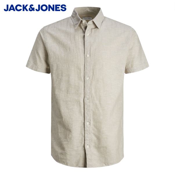 Jack & Jones Linen Blend Beige Shirt Beige