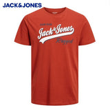 Jack & Jones Cinnabar Logo Crew Neck Tee Orange