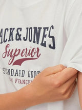 Jack & Jones Logo Cloud Dancer T-Shirt White