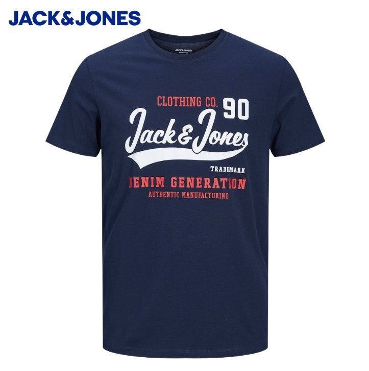 Jack & Jones Logo Navy Blazer Tee Navy