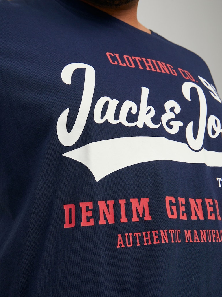 Jack & Jones Logo Navy Blazer Tee Navy