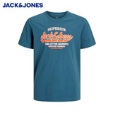 Jack & Jones Logo Oceanview T-Shirt Blue