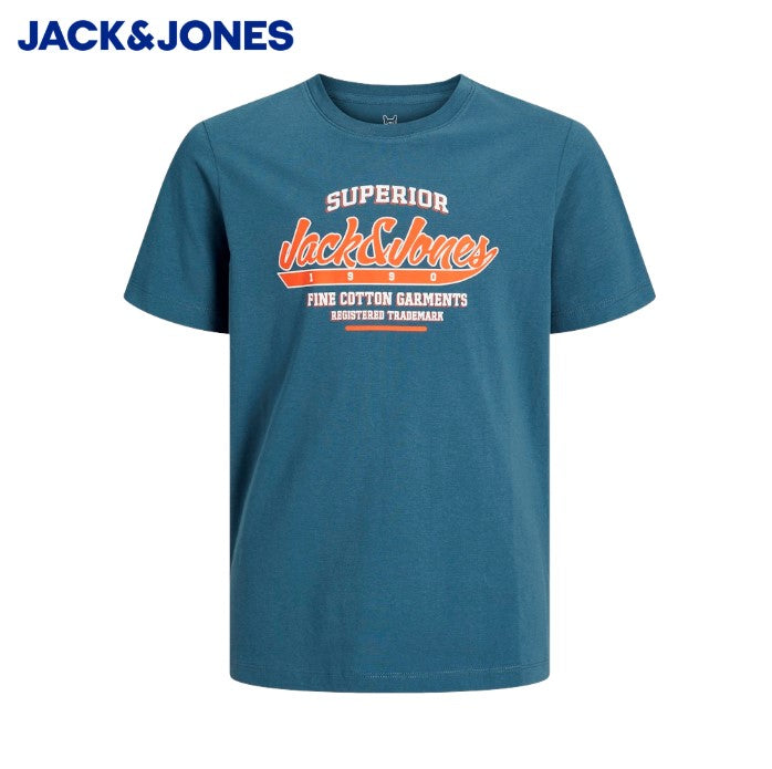 Jack & Jones Logo Oceanview T-Shirt Blue