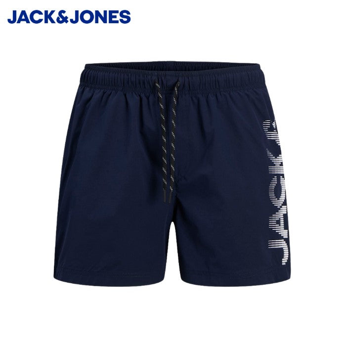 Jack & Jones Maui Stripe Swim Shorts Navy