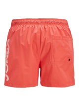 Jack & Jones Maui Stripe Swim Shorts Orange