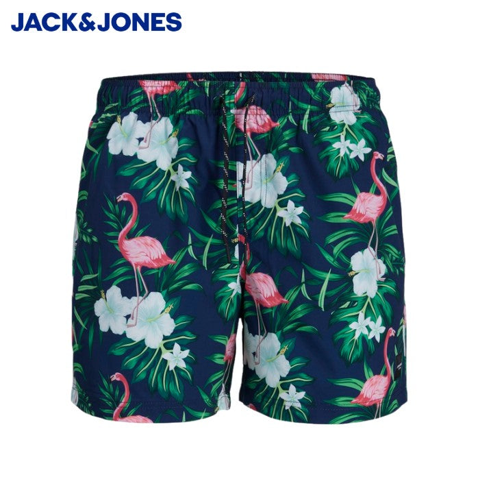 Jack & Jones Maui Print Swim Shorts Navy