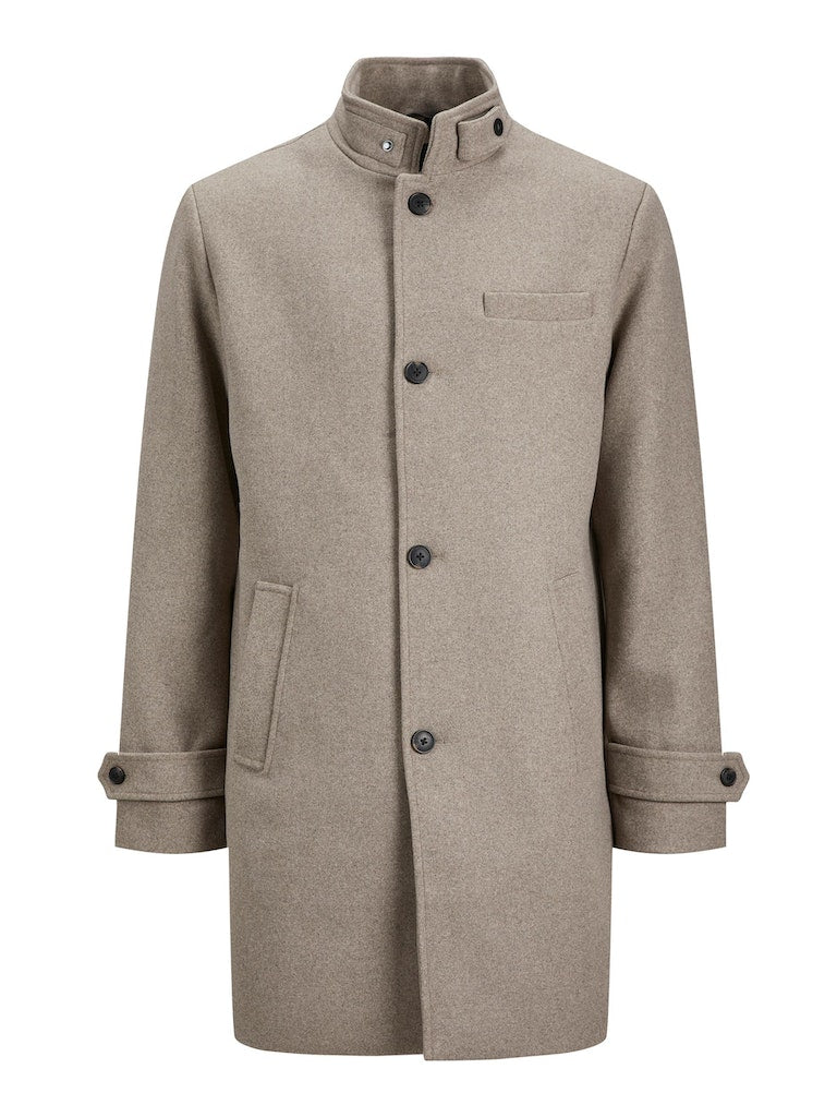 Jack and shop jones wool overcoat