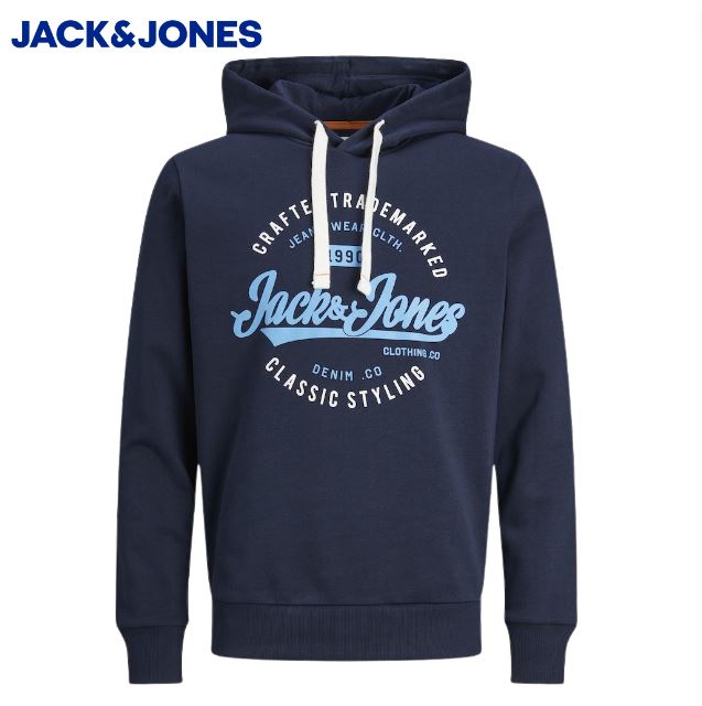 Jack & Jones Mikk Navy Sweat Hoodie Navy