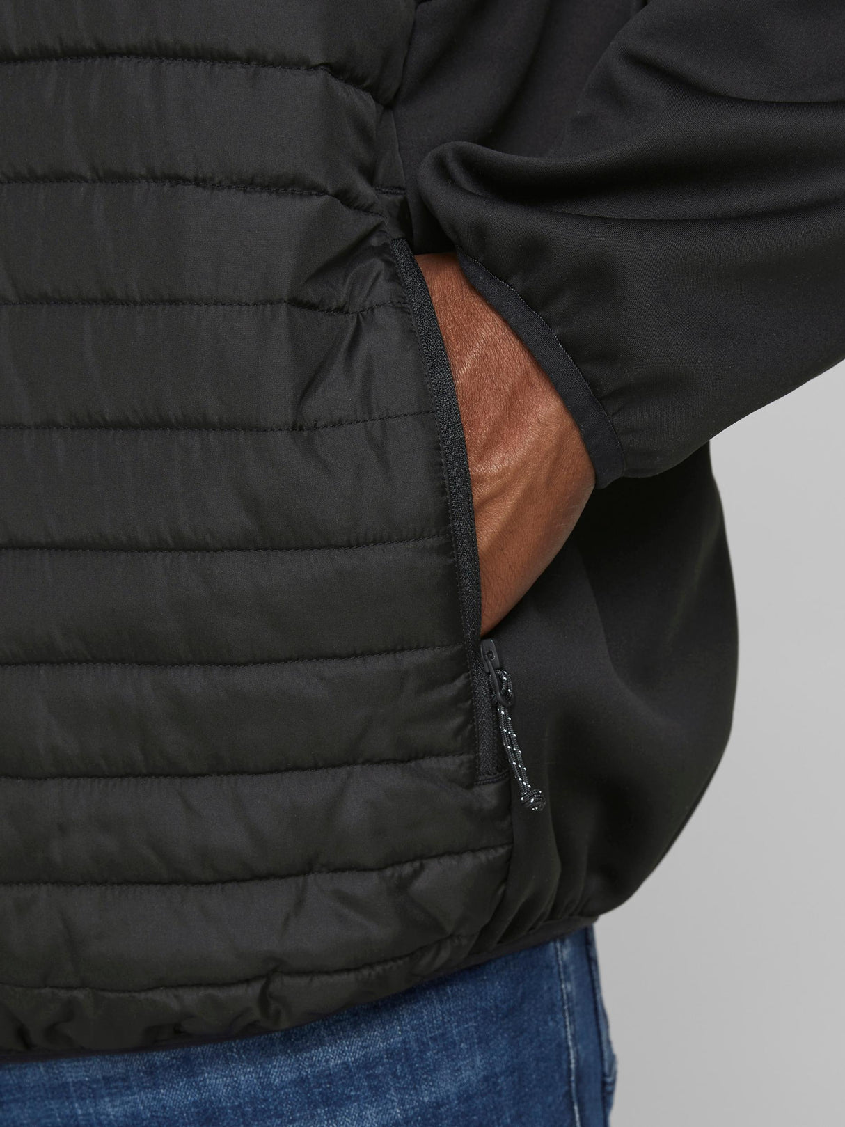 Jack & Jones Multi Quilted Black Jacket Black