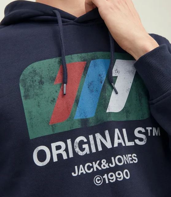 Jack & Jones Nate Navy Sweat Hoodie Navy