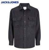 Jack & Jones Ollie Black Twill Overshirt Black