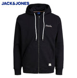 Jack & Jones Ortons Black Zip Hoodie Black