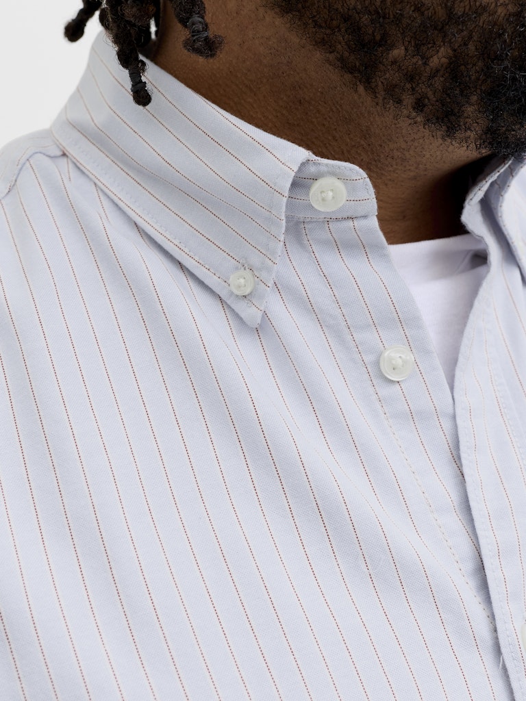 Jack & Jones Oxford Blue Stripe Shirt Blue