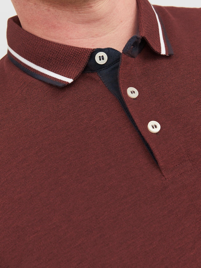Jack & Jones Paulos Cinnabar Polo Shirt Red