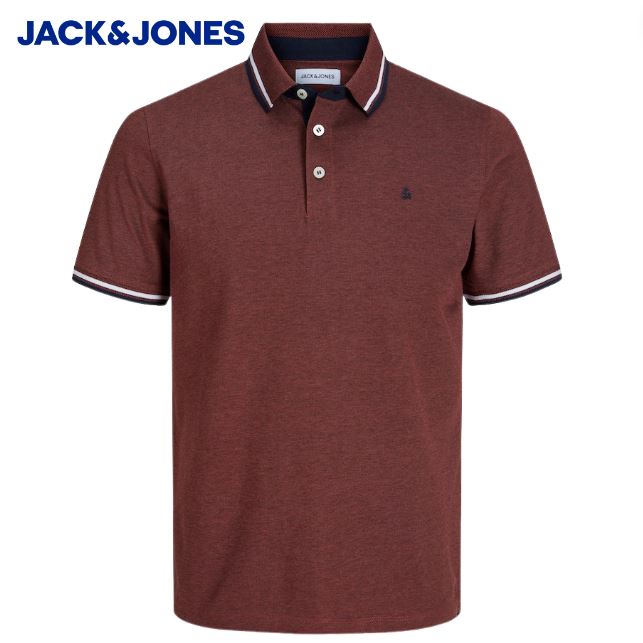 Jack & Jones Paulos Cinnabar Polo Shirt Red