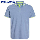 Jack & Jones Paulos Cobalt And Neon Polo Blue