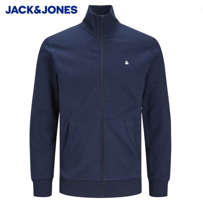 Jack & Jones Paulos Navy Full Zip Sweat Navy