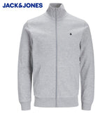 Jack & Jones Light Grey Paulos Zip Sweat Grey
