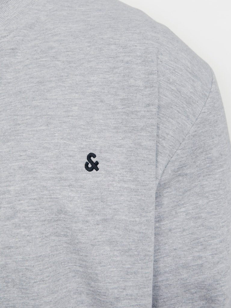 Jack & Jones Light Grey Paulos Zip Sweat Grey