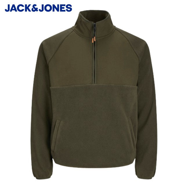 Jack & Jones Peak Green Zip Sweater Green