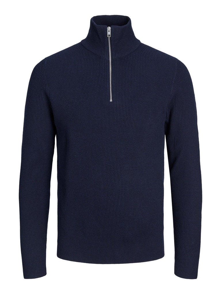 Jack & Jones Perfect 1/4 Zip Navy Knit Navy