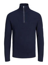 Jack & Jones Perfect 1/4 Zip Navy Knit Navy