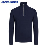 Jack & Jones Perfect 1/4 Zip Navy Knit Navy