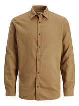 Jack & Jones Plain Falls Otter Shirt Brown